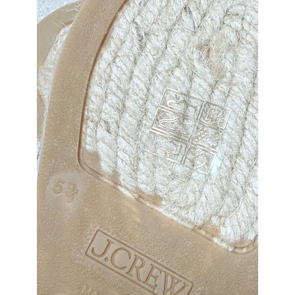 J. Crew Sz 6 Made-in-Spain espadrille flats in linen $79.50